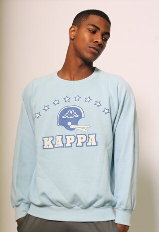 VINTAGE KAPPA AMERICAN FOOTBALL PRINT SWEATSHIRT