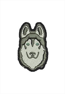 Embroidered Husky iron on patch / sew on patches