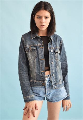 90'S RETRO STONEWASH DENIM JACKET