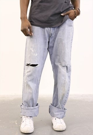 VINTAGE BLUE LEVI'S PAINT 501 JEANS