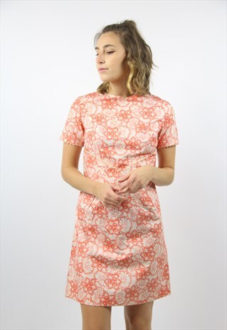 VINTAGE 60'S FLORAL MINI DRESS