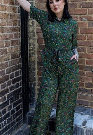RUN AND FLY PAISLEY PRINT  JUMPSUIT