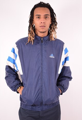 ADIDAS MENS VINTAGE TRACKSUIT TOP JACKET MEDIUM MULTI 90S