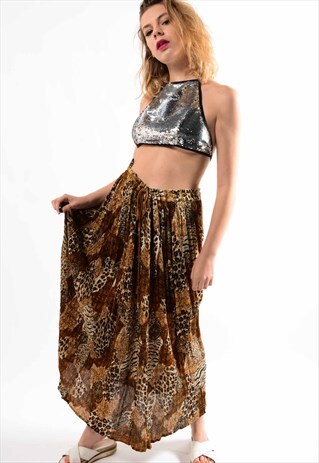 ANIMAL PRINT GYPSY SKIRT