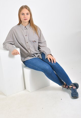 VINTAGE LONG SLEEVE STRIPPED SHIRT