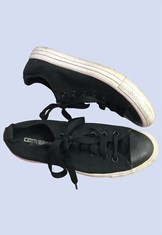Trainers Black White Sole Low Top Cotton