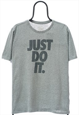 Nike Just Do It Grey Slogan TShirt Womens