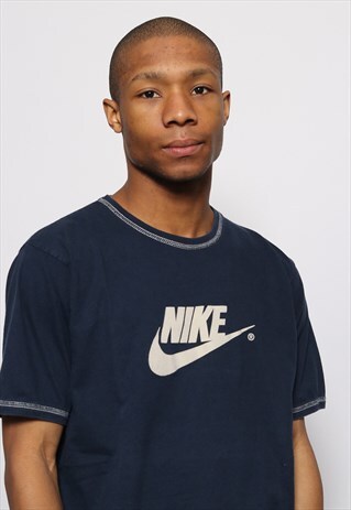 VINTAGE NIKE T-SHIRT LOGO BLUE