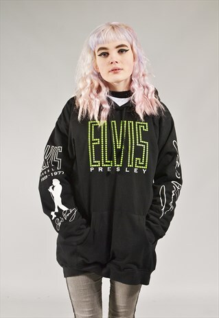 VINTAGE ELVIS HOODIE BLACK