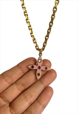 Authentic Louis Vuitton Charm Pink  - Reworked Necklace
