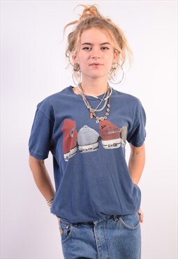 Vintage Converse T-Shirt Top Blue