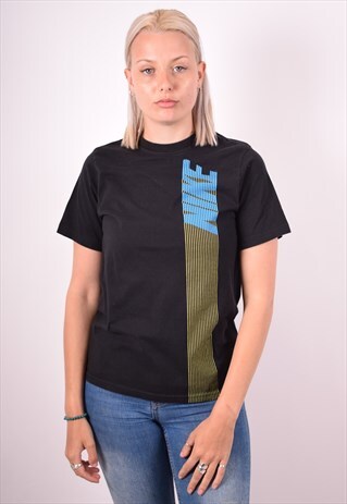 NIKE WOMENS VINTAGE T-SHIRT TOP LARGE BLACK 90S