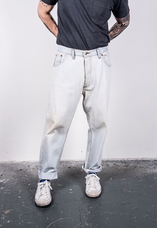 VINTAGE BLUE LEVI'S 501 PAINT JEANS