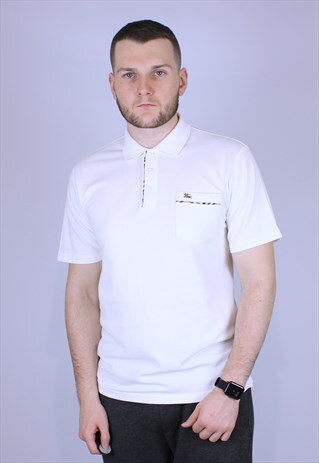 BURBERRY VINTAGE POLO SHIRT MEN RARE