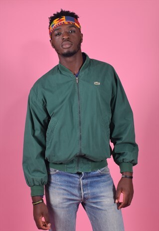 LACOSTE GREEN LIGHTWEIGHT BOMBER JACKET