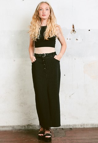 VINTAGE 90S BLACK MAXI SKIRT