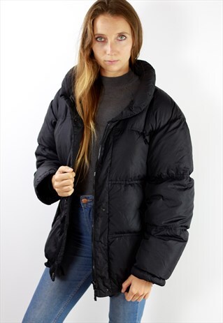 VINTAGE FILA PUFFER JACKET BLACK