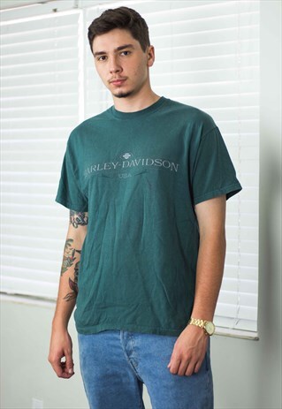 VINTAGE HARLEY DAVIDSON T-SHIRT LOGO 90S L 8