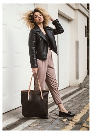 COCO LEATHER SHOPPER TOTE