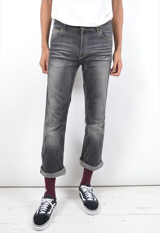 LEE MENS VINTAGE JEANS W32 L34 BLACK 90S