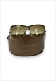 VINTAGE Y2K GUCCI SUNGLASSES IN BROWN GRADIENT SHIELD LENS