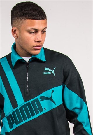 90S PUMA QUARTER ZIP SWEATSHIRT