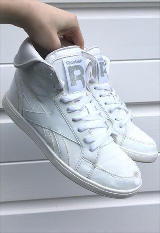 WOMENS REEBOK HI TOP TRAINERS SHOES STUDDED LACE UP