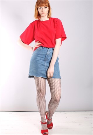 VINTAGE 90S BRIGHT RED LOOSE FIT TOP