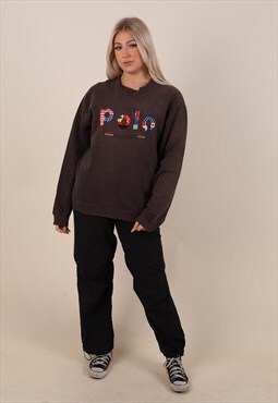 vintage polo Ralph Lauren spellout sweatshirt jumper L