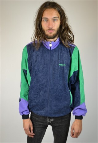 VINTAGE 80'S ADIDAS VELOUR TRACK JACKET
