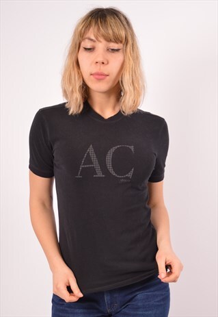 VINTAGE ARMANI T-SHIRT TOP BLACK