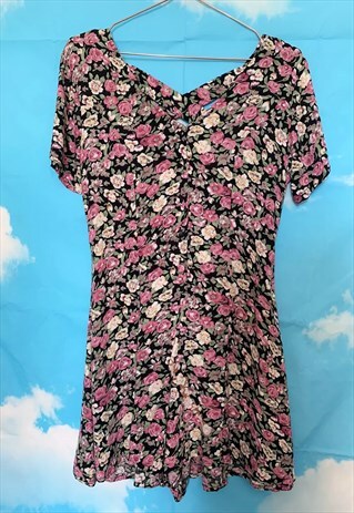 VINTAGE 90'S FLORAL GRUNGE PLAYSUIT ROMPER