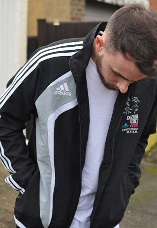 VINTAGE 90'S ADIDAS SPORTS WINDBREAKER TRACK JACKET