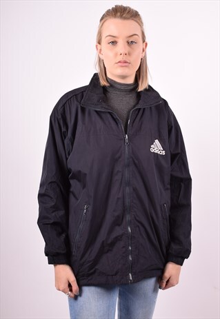 ADIDAS WOMENS VINTAGE REVERSIBLE JACKET XL BLACK 90S