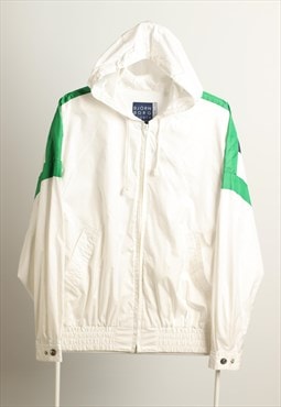 Vintage Bjorn Borg Sports White Shell Hoodie Jacket