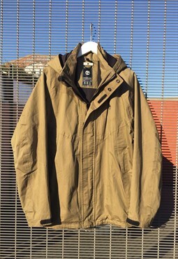 /on sale/ timberland waterproof hooded jacket tan mens l