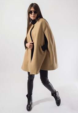 Winter Cape Coat Jacket For Women Wool F1821