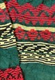 VINTAGE ABSTRACT KNITTED JUMPER PATTERNED GRANDAD SWEATER