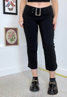 2000s Black 3/4 Capri Trousers