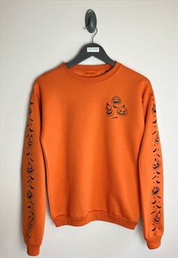 Pumpkin skeleton confetti sleeved sweatshirt- unisex fit