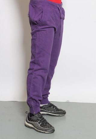 VINTAGE CHAMPION TRACK BOTTOMS JOGGERS PURPLE