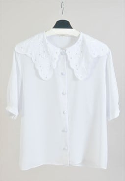 Vintage 80s blouse in white