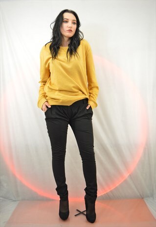 VINTAGE STRAIGHT CLASSIC BLACK TROUSERS