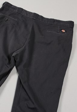 Vintage Dickies Canvas Trousers Black Skater Cargo Pants W42