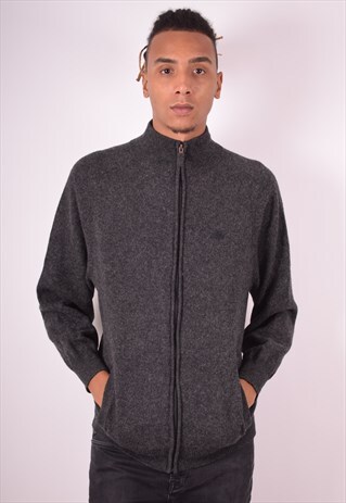 ROBBE DI KAPPA MENS VINTAGE CARDIGAN SWEATER XXXL GREY 90S
