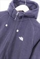 VINTAGE THE NORTH FACE FLEECE BLACK HOODED ZIP UP WITH LOGO