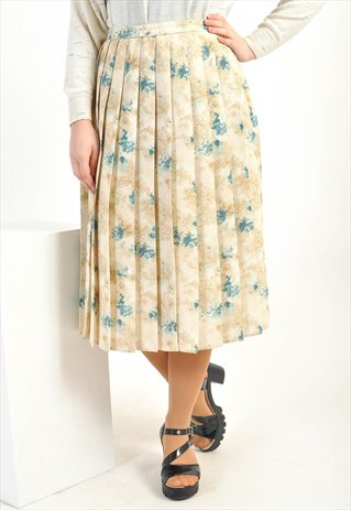 VINTAGE 80'S MIDI PLEATED SKIRT