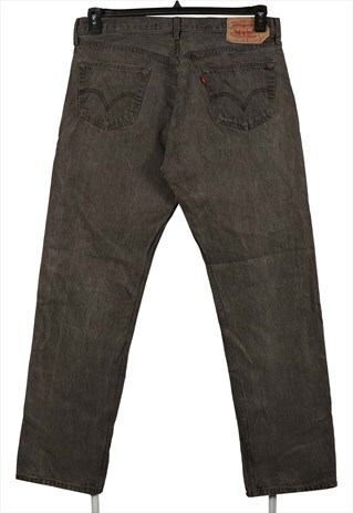 Vintage 90's Levi's Jeans / Pants 501 Denim Slim Fit Grey 38