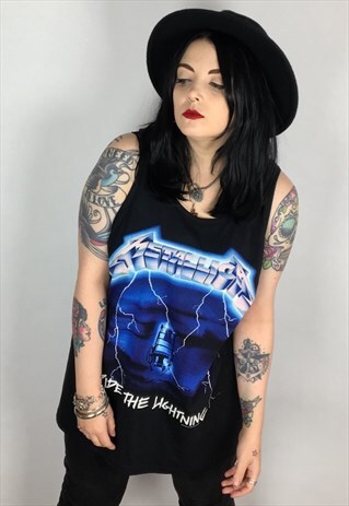 METALLICA RIDE THE LIGHTNING BAND VEST SIZE LARGE