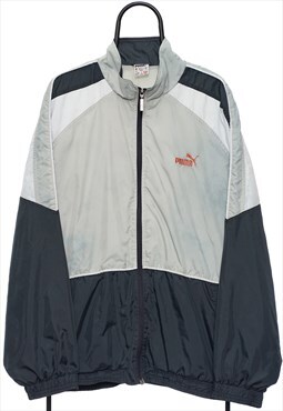 Vintage Puma 90s Grey Windbreaker Jacket Womens